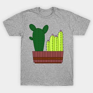 Cute Cactus Design #10: 4 Cactus Groupies T-Shirt